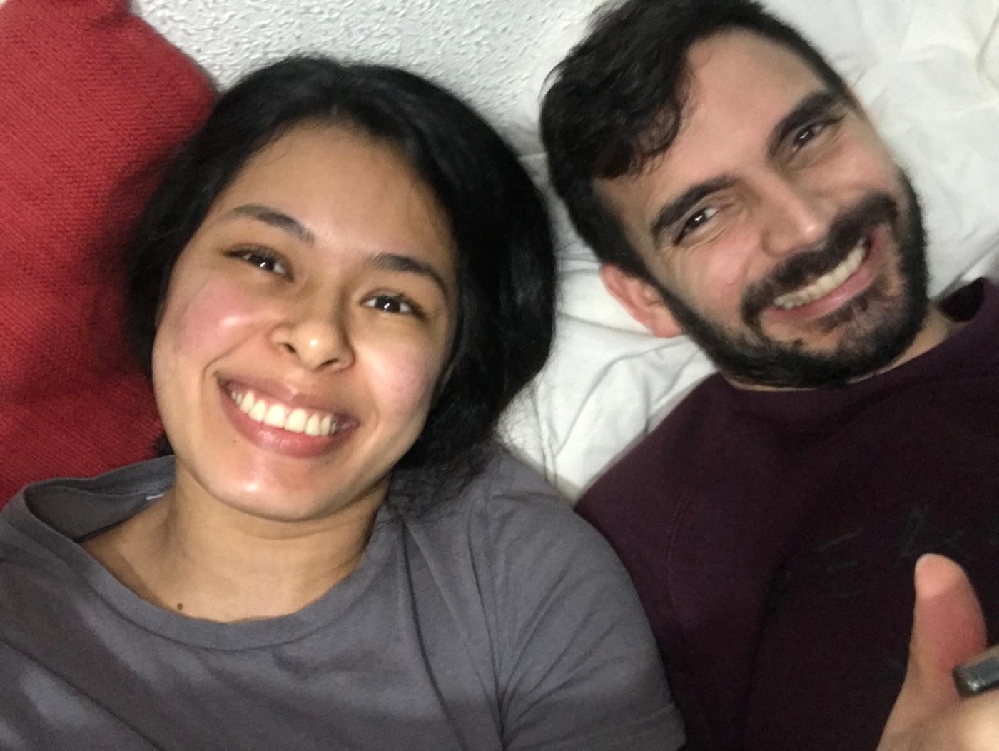 Jose y Cindy en su primer hogar